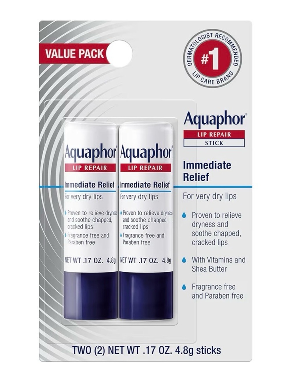 Aquaphor 2 pack lip repair sticks